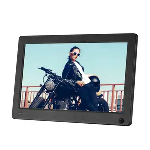 Layar LCD IPS 10.1 inci 1280*800 layar iklan Sensor gerak hidup/mati otomatis putar foto/Video/musik monitor Digital