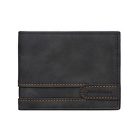 Pasokan langsung dari pabrik pria Retro Slot kartu Multi-Top dompet pendek ritsleting kantong koin dengan tipe penutupan terbuka