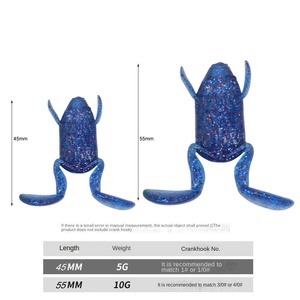 WEI morbido <span class=keywords><strong>rana</strong></span> che calcia le gambe <span class=keywords><strong>rana</strong></span> bionica esca morbida galleggiante acqua superficie attrezzatura esca esca esca Combo - Product Image 2