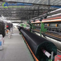 Filet pare-soleil agricole noir en HDPE tricoté, protection UV, taux d'ombrage personnalisé (30%-95%), durée de vie de 1 à 5 ans, montage facile