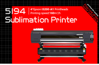 Imprimante par sublimation 1,9 m grand format, imprimante à transfert thermique, quatre têtes I3200, 4 couleurs CMYK, imprimantes à jet d'encre pour la sublimation