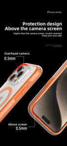 Funda Magnética Antigolpes y Anticaídas para <span class=keywords><strong>iPhone</strong></span>, Transparente, de TPU+Acrílico, con Soporte de Carga Inalámbrica, Protección 360° - Product Image 6