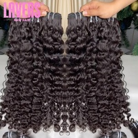Lots de Cheveux Humains Brésiliens Naturels Non Transformés, Vierge, Cuticules Alignées, Cheveux Indiens Ondulés Bouclés (Water Wave) en Gros