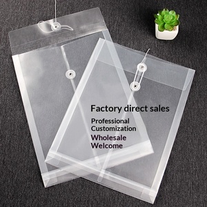 Custom Printed <b>A4</b> Clear PP <b>File</b> Bag with 3D Logo & Lanyard for Documents - Product Image 2