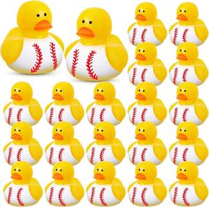 Customized Shaped Soft Baseball <b>Rubber</b> Small Yellow Duck Squeaky Water <b>Spray</b> Bathtub Children's Plastic Bath Toy - Product Image 1