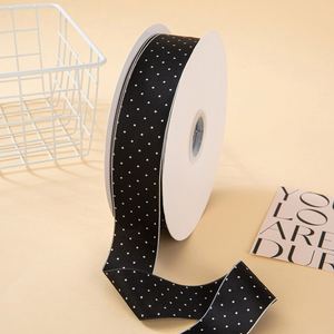 Ruban en polyester à pois double face brillant de 4 cm x 10 yards pour emballage cadeau de mariage et bouquets floraux (vente en gros) - Product Image 5