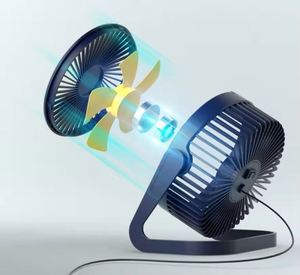 Ventilateur électrique silencieux USB mini de bureau personnalisé avec logo imprimé en sérigraphie pour usage promotionnel - Product Image 4