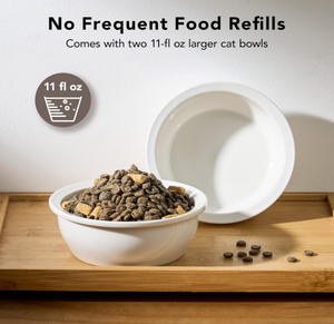 Plato Elevado para Gatos y Perros Pequeños, de Bambú, Antideslizante, Apto para Lavavajillas, 15 cm, Marca Craft - Product Image 3