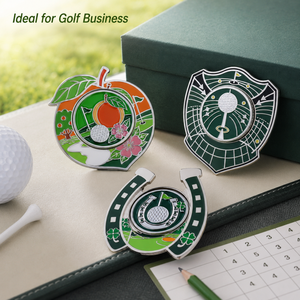 Magnetic <b>Golf</b> Ball Marker with Removable 25mm Iron Center Marker Double-Sided Enamel Design for <b>Golf</b> Clubs - Product Image 5