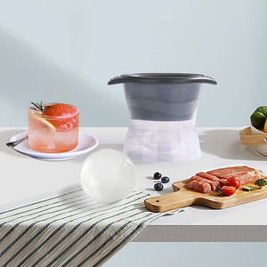 Molde de silicona para hacer bolas de hielo, molde redondo grande para cubitos de hielo para whisky, para fiestas, uso en el hogar y en bares. - Product Image 2