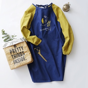 Bán Sỉ Tạp Dề Vải Cotton Chống Thấm Nước Dày Dặn Dài Tay Màu Chặn Cho Nhà Hàng Hoa Nhà Bếp - Product Image 2