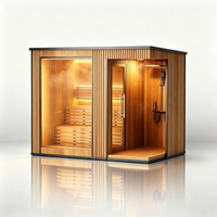 Kabin Mandi Luar Ruangan Modern, Kabin Sauna Uap Kering, Kamar Sauna Tradisional, Kabin Sauna Inframerah Hemlock