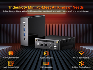 AMD chơi game mini PC R9 8945hs R7 8845hs AMD Radeon 780M 64GB DDR5 1TB SSD wifi6e bt5.3 Dual Lan Mini usb4 Máy tính chơi game PC - Product Image 2