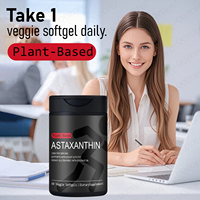 Complément Alimentaire Végétal à Base d'Astaxanthine 60 Gélules Végétales Sans Sucre Certifié GMP 60 Capsules Végétariennes Marque Blanche