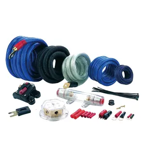 Kit Pemasangan Amplifier Mobil, Kit Pengkabelan Amp 100% OFC 4 Gauge OFC 4Awg/8Awg/10Awg Kualitas Tinggi