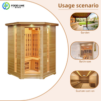 Sauna extérieur à infrarouge lointain, sauna infrarouge traditionnel en bois pour l'extérieur