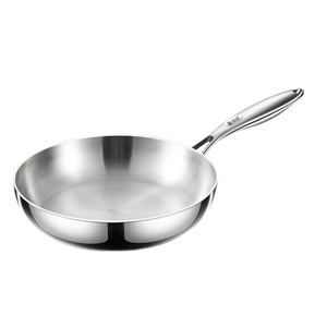 Kengq nóng bán 316 thép không gỉ không tráng không dính <span class=keywords><strong>Frying</strong></span> <span class=keywords><strong>Pan</strong></span> với súp nước sốt thủy tinh nắp kim loại Xử lý tuyết <span class=keywords><strong>Pan</strong></span> - Product Image 1