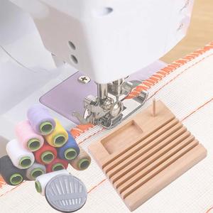 Holder <b>Wooden</b> Sewing Organizer Spool Bobbin Storage Multifunction Craft <b>Tool</b> Easy Thread Rack Portable Notion Keeper - Product Image 2