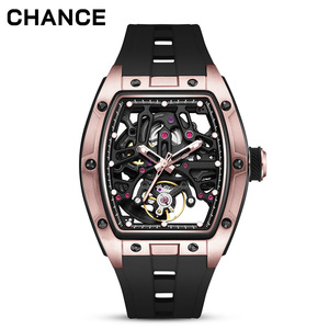 นาฬิกาข้อมือจักรกลสีฟ้ารุ่น Chance Jc-9-198g-1 ขายส่ง ตัวเรือนเหล็ก ระบบตูร์บิญอง นาฬิกาอัตโนมัติ หน้าปัดโปร่งหรูหรา นาฬิกาผู้ชาย - Product Image 4