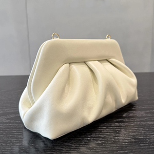 Style Crème Français Cuir Pleine Fleur Sac à Main Femme Minimaliste Texture Napa Lisse Sac Épaule Clutch Luxe Portefeuille - Product Image 2