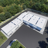 Edificio Industrial de Gran Envergadura de la Fábrica TOPPRE, Centro Logístico para Sitios de Oficinas, Estructura de Acero Resistente, Almacén, Taller