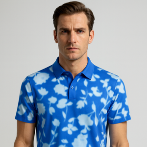 Sublimación impresa de lujo para hombre Polo de Golf que absorbe la humedad Poliéster Spandex Camisas de Hombre Polo Camisas de Golf Logotipo personalizado - Product Image 2