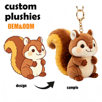minimale de commande prix d'usine délai de livraison rapide cadeaux promotionnels porte-clés en peluche personnalisé