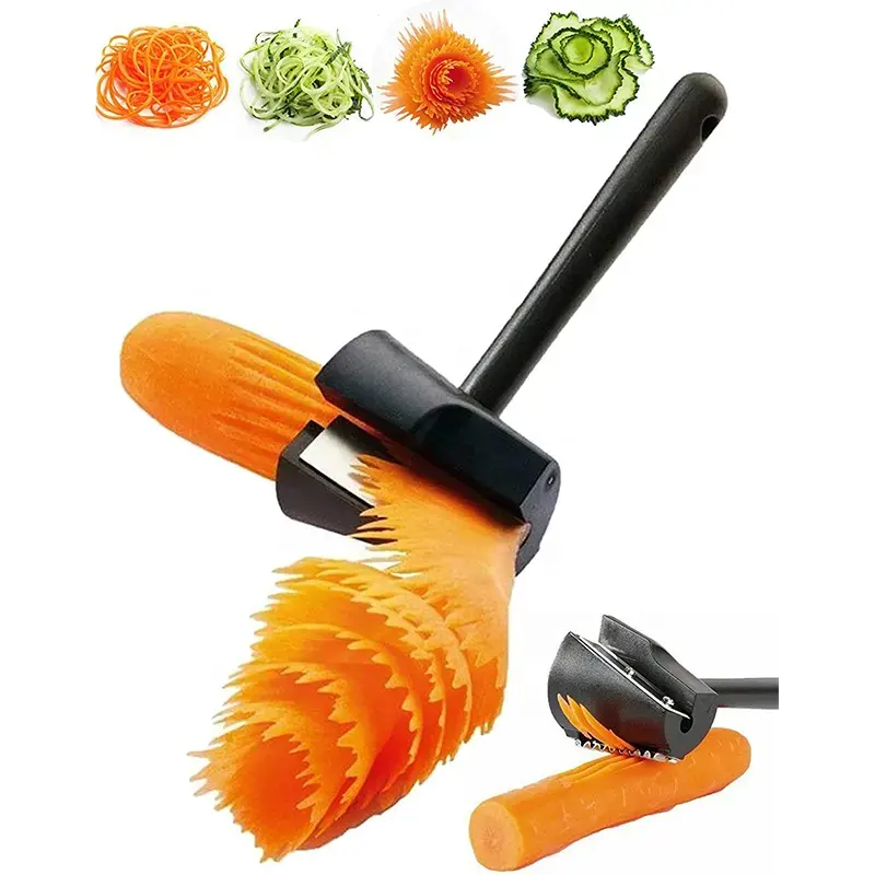 인기있는 당근 나선형 슬라이서 감자 장식 도구 야채 스파이럴 라이저 커터 휴대용 저렴한 장식 도구
