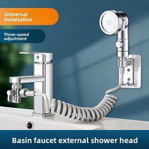 Estensore del rubinetto del lavandino con soffione doccia portatile 3 modalità di regolazione dello spruzzatore attacco a prova di schizzi <span class=keywords><strong>per</strong></span> il lavaggio dei capelli animali - Product Image 2