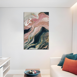 Tableau décoratif de luxe de style japonais traditionnel paysage marin abstrait toile peinture Art mural - Product Image 2