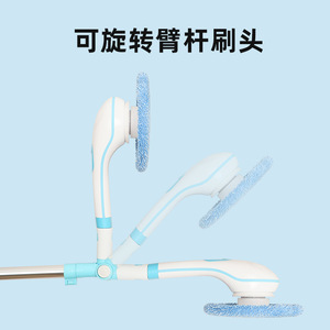 เครื่องทำความสะอาดกระจกไฟฟ้าแบบสองเสา ใช้แบตเตอรี่ สีฟ้า ทำจากพลาสติก สำหรับทำความสะอาดอาคารสูง - Product Image 4
