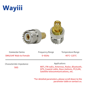 อะแดปเตอร์ sma/UHF-JK RF ขั้วต่อสายโคแอกเซียล UHF SO239 PL259สำหรับเสาอากาศวิทยุ CB - Product Image 5