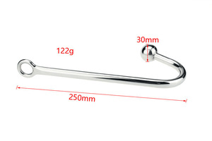 Big Anal Cock Ring ganci in acciaio inossidabile gancio anale in metallo SM gancio lungo a sfera singola <span class=keywords><strong>per</strong></span> <span class=keywords><strong>coppie</strong></span> - Product Image 2