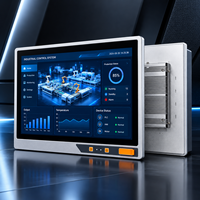 2 Port LAN Panel PC Industri Komputer Industri All in One untuk Pemisahan Jaringan Mesin 15 17 19 21.5 Inch