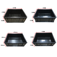 Caisse antistatique UGET ESD en plastique PP noir, boîte de transport antistatique pour le stockage d'accessoires électroniques, marque Baiying