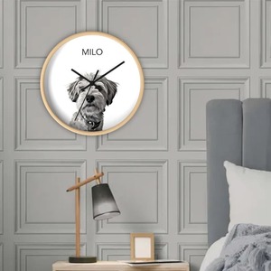 Customized Pet <b>Photos</b> Customized Wall <b>Clocks</b> Home Decor Wooden <b>Clocks</b> One-Piece Custom - Product Image 1