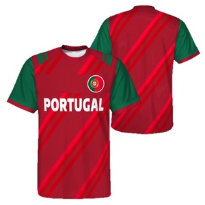 T-shirt de supporter de l'équipe nationale de football de la Coupe du monde, maillot <span class=keywords><strong>personnalisé</strong></span> style Portugal Brésil pour les matchs de football des États-Unis, du Canada et du Mexique - Product Image 1