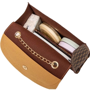 Hot biểu tượng tùy chỉnh Mini Flap PURSE người phụ nữ túi xách với chuỗi kim cương lưới PU da người phụ nữ qua cơ thể khóa túi thời trang màu đen túi - Product Image 2