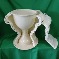 Moule à pot de fleurs en plastique ABS moulé par injection Reazone RZR, renforcé par des barres d'armature, pour jardin extérieur, préfabriqué en béton, robuste