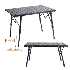 2024 personnalisé extérieur BBQ léger facile pliant roulant Table de Camping pour pique-nique pêche plage voyage - Product Image 1