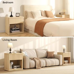 Gỗ Bàn Cạnh Giường ngủ với lưu trữ, giữa thế kỷ nightstand giường bên bảng cho phòng ngủ, sofa bên bảng cuối bảng cho phòng khách - Product Image 5