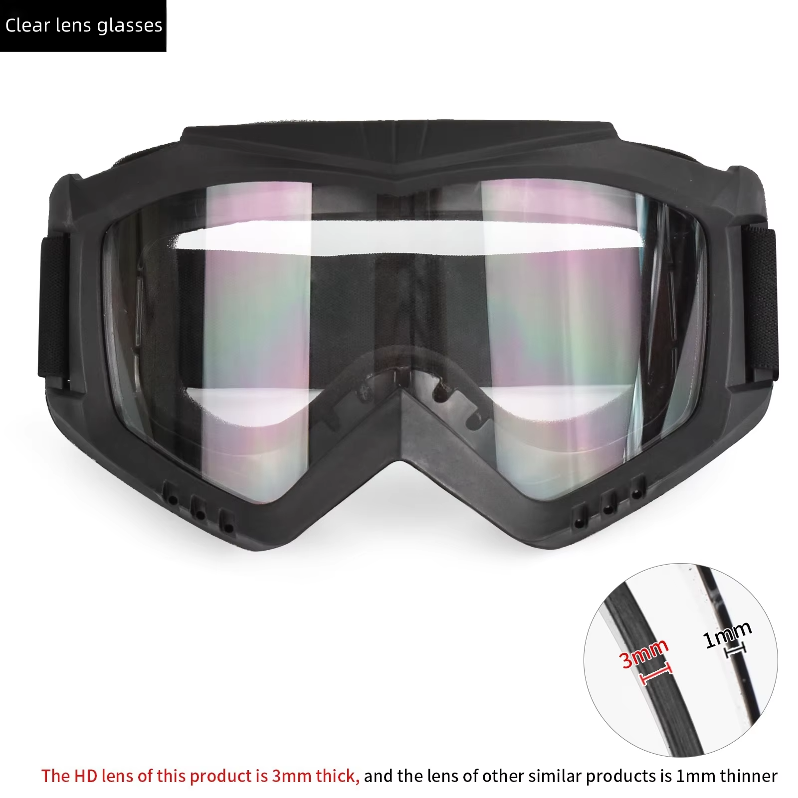 transparent color a single pair of glasses