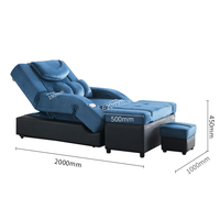Fauteuils de pédicure modernes de luxe à dossier haut pour salon de manucure - Chaise de massage pour la réflexologie plantaire et les soins des pieds