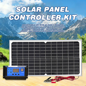 แผงโซลาร์เซลล์แบบโมโนคริสตัลไลน์ 16W 12V เครื่องชาร์จพลังงานแสงอาทิตย์แบบพกพาสำหรับใช้งานกลางแจ้งพร้อมแคลมป์สำหรับชาร์จแบตเตอรี่ - Product Image 4