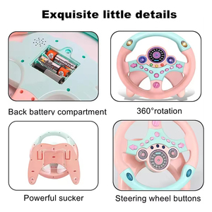 Wholesale Kids Multifunction Simulate Driving Game 360 Degrees Rotates Electronic <strong>Light</strong> <strong>up</strong> Music Steering Wheel <strong>Toy</strong> - Product Image 5