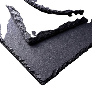 Natural Slate Coasters Set - Round, Square & Heart-Shaped Stone Drink Coasters with Engraved Designs, Heat-Resistant for Home & - Product Image 3