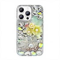 Coque de téléphone antichoc KINGSOUL avec protection d'objectif en diamant, support magnétique et décoration scintillante en TPU+PC+Verre – Offre Spéciale