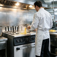 Cuisinière à pâtes professionnelle JUSTA en acier inoxydable avec base de rangement pour restaurant, restauration rapide et cuisine professionnelle