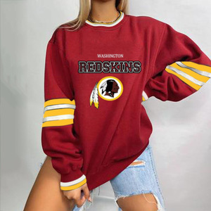 高品质圣诞礼物定制印花o领连帽衫nfl加大码冬季毛衣批发女性圆领套头衫 - Product Image 2