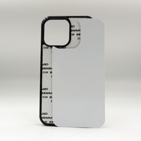 Coque de téléphone portable à sublimation 2D TPU + PC Coque de téléphone portable à sublimation vierge pour Iphone 13/13 Promax avec tôle